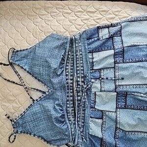 340 Large 2 piece shorts swimsuit